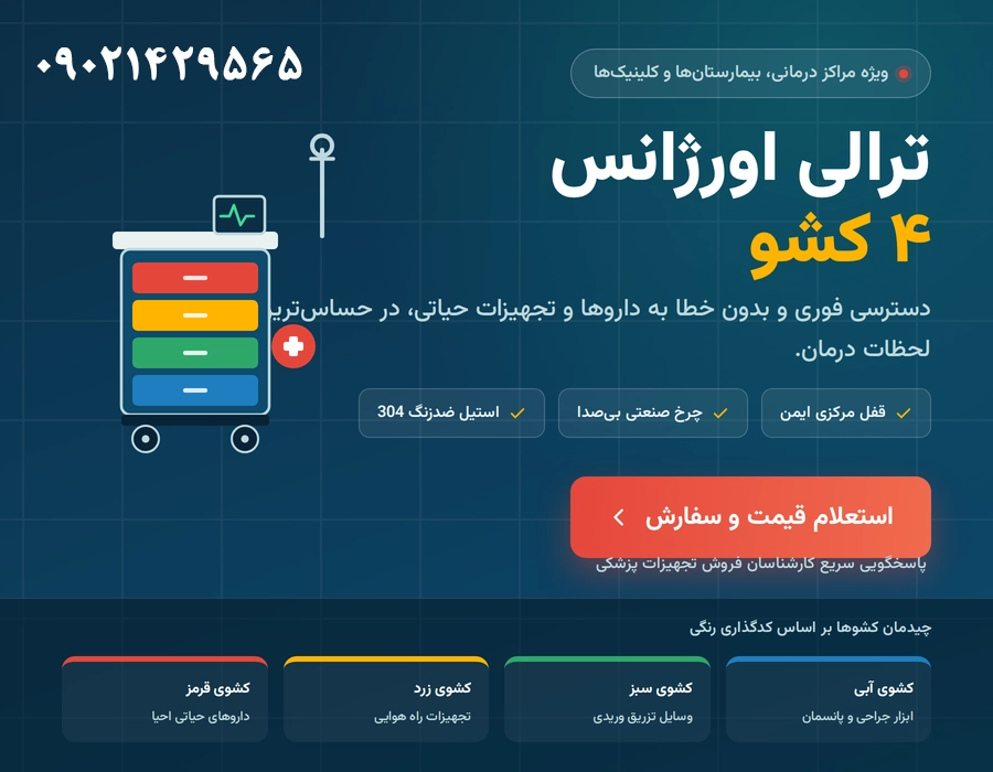 ترالی اورژانس 4 کشو با قیمت مناسب