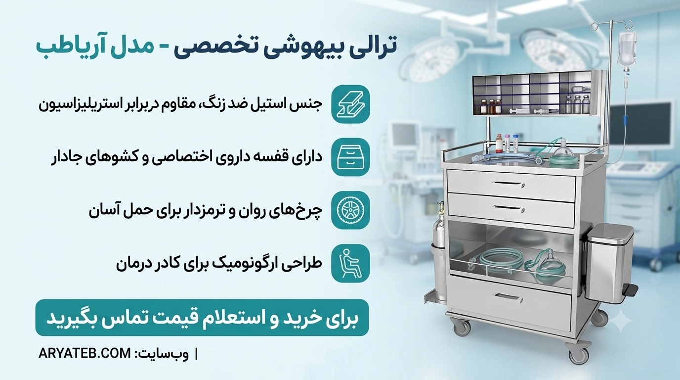 ترالی بیهوشی + خرید و قیمت