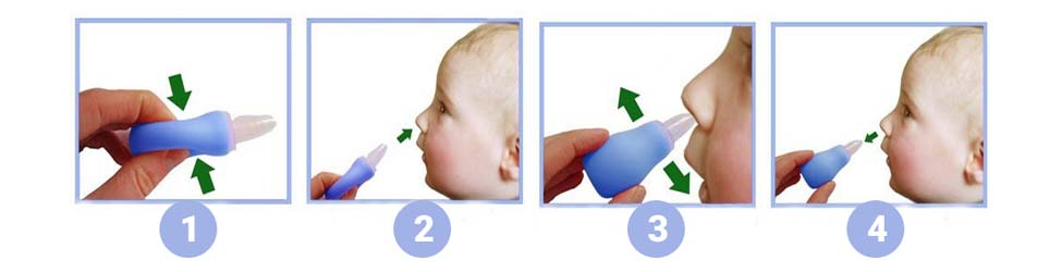 نحوه اسفاده از پوار بینی نوزاد
