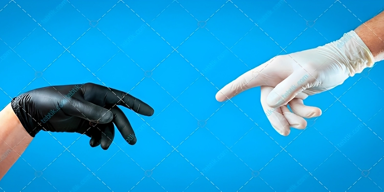 تفاوت دستکش نیتریل آبی و مشکی